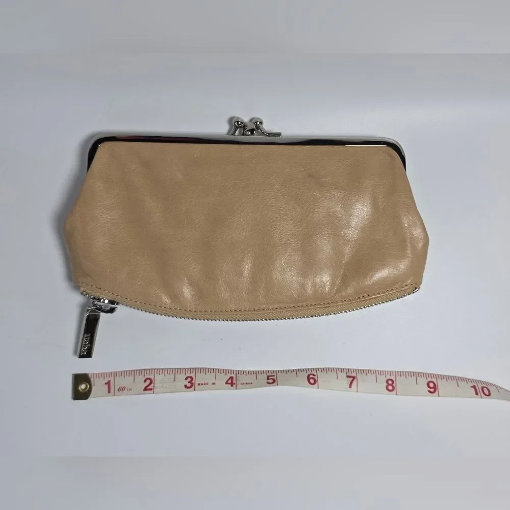 Hobo International Millie Clutch Leather Kiss-Lock Closure Purse Handbag